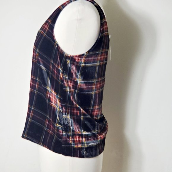 NWT J. Crew Velvet Tank Top Stewart Tartan - Picture 4 of 10
